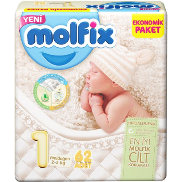 Molfix Baby Diaper Pants 4 Maxi 2-5 Kg [ 62 pcs ]